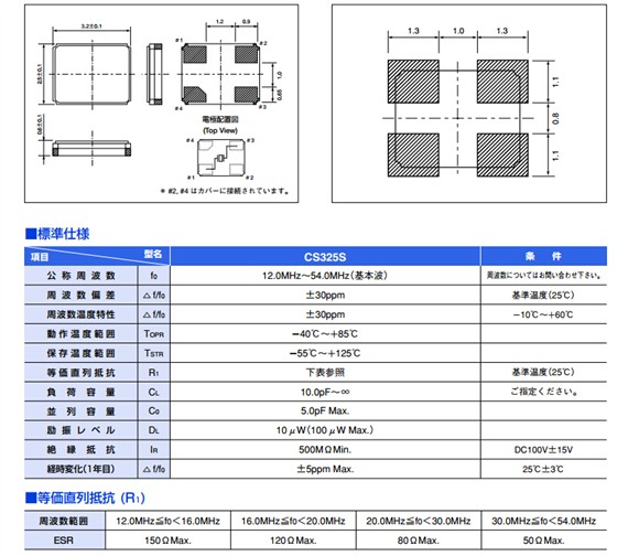 CS325S晶振规格书