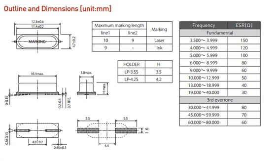 LP-3.5S晶振规格书