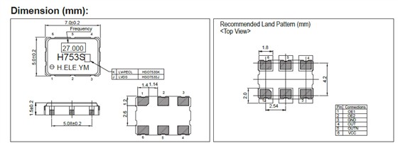 HSO753SJ晶振规格书