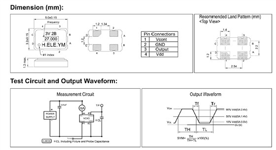 HSV531S晶振规格书