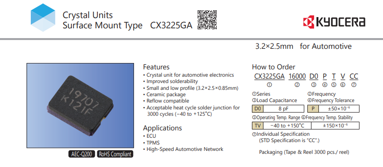CX3225GA晶振